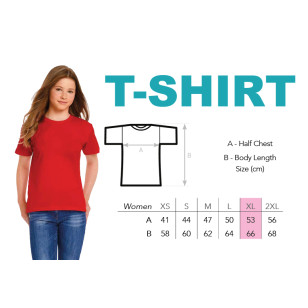 T-Shirt modèle femme XL avec logo de l'école - MPB