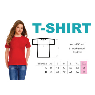 T-Shirt modèle femme XXL avec logo de l'école - MPB