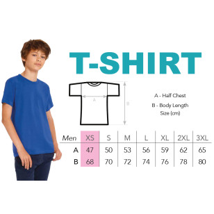 T-Shirt modèle homme XS avec logo de l'école - MPB