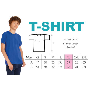 T-Shirt modèle homme XL avec logo de l'école - MPB