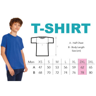 T-Shirt modèle homme XXL avec logo de l'école - MPB